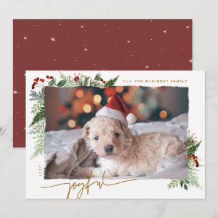 CARTÃO DE FESTIVIDADES FOTOGRAFIA COM EFEITO DE PINCEL SECO DOURADO DE VE