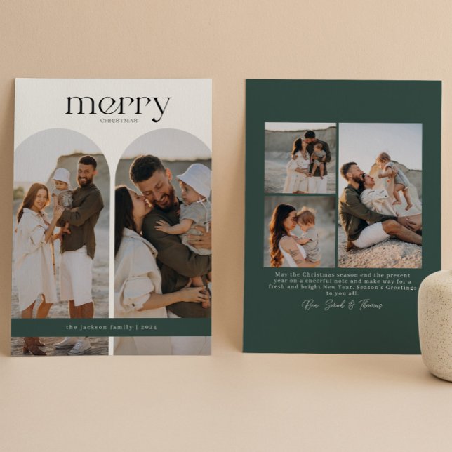 Cartão De Festividades Fotografia de Arco Duplo Verde Floresta (Criador carregado)