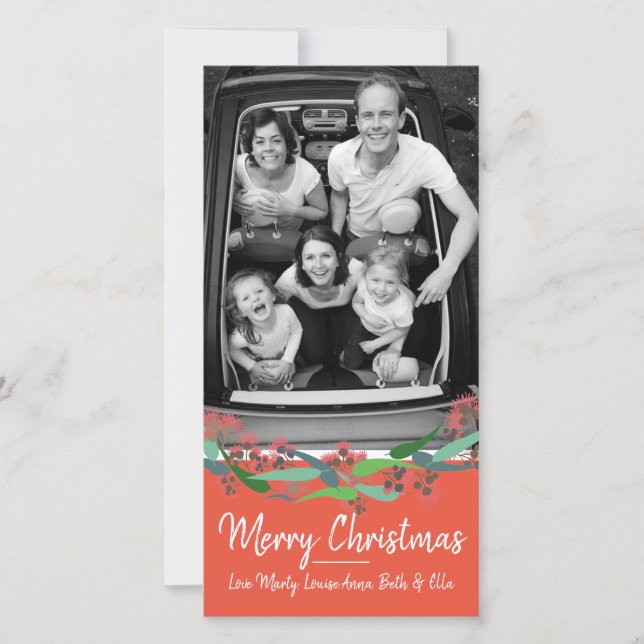 Cartão De Festividades Fotografia de design de Eucalipto (Frente)