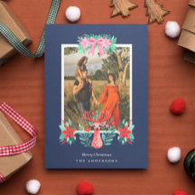 Fotografia de Natal Rena Floral Azul