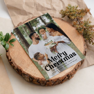 Cartão De Festividades Fotografia mínima moderna elegante e ousada