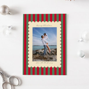 Cartão De Festividades Fotografia Moderna de Natal Feliz Personalizada