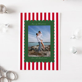 Cartão De Festividades Fotografia Moderna de Natal Feliz Personalizada