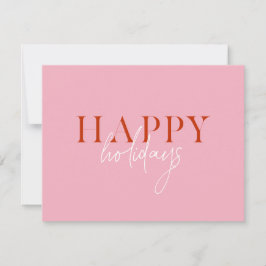 Cartão De Festividades Fotomodernista Retro Colorida Rosa Script