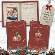 Fotomontagem de Natal da Família em Livro Clássico