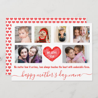 Cartão De Festividades Fotomontagem | Feliz Dia das Mães | Seis Fotos