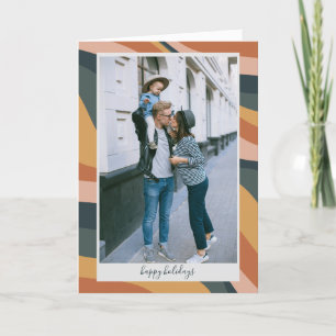 Cartão De Festividades Fotos abstratas terrosas boho linhas onduladas ter