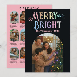 Cartão De Festividades Fotos de "Ano em Revisão" de Pastéis Congelados Na