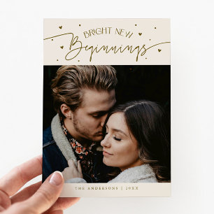 Cartão De Festividades Fotos de Ano Novo da Bright Beginnings Cream