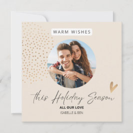 Cartão De Festividades Fotos de casal festivas simples Natal Férias