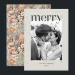 Cartão De Festividades Fotos de Casamento Floral Boho Rústico Sage Taupe<br><div class="desc">Cartão de Natal Personalizado de Casamento Floral Boho Rústico Sage Verde e Taupe</div>