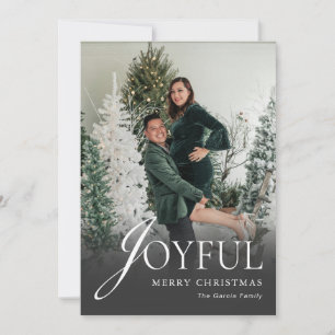 Cartão De Festividades Fotos de Família Elegantes de Natal 
