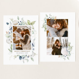 Cartão De Festividades Fotos de Folhagem de Vegetação de Inverno Boho em 