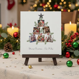 Cartão De Festividades Fotos de Natal personalizadas na árvore