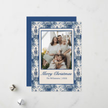 Fotos de quebra-nozes Elegant Blue Christmas Toile