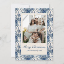 Fotos de quebra-nozes Elegant Blue Christmas Toile