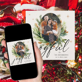 Cartão De Festividades Fotos de várias famílias verdes deixa feliz Natal