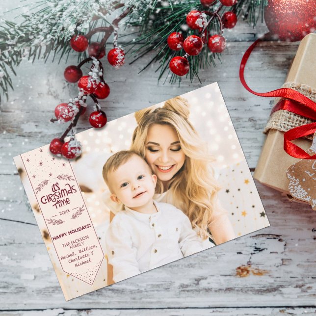 Cartão De Festividades Fotos felizes de Natal (Criador carregado)