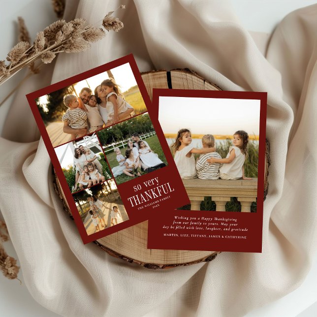 Cartão De Festividades Fotos Mínimas Muito Agradecidas Feliz Ação de Graç (Criador carregado)