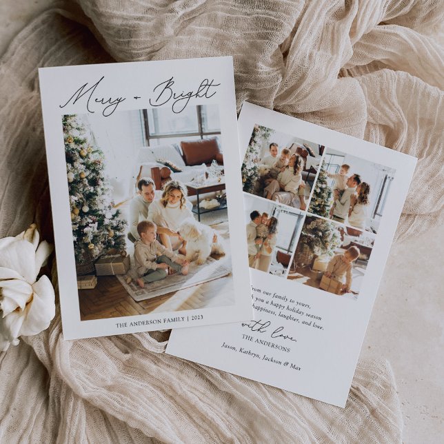 Cartão De Festividades Fotos Modernas e Mínimas de Natal (Criador carregado)