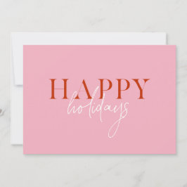 Cartão De Festividades Fotos Modernas em Retro com Cor Rosa Vibrante