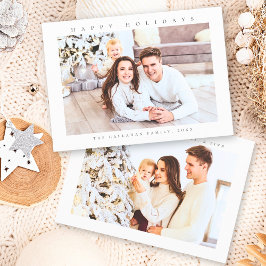 Cartão De Festividades Fotos Modernas Mínimas de Feliz Férias
