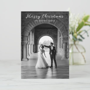 Cartão De Festividades Fotos Simples Natal Elegante