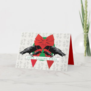 Cartão De Festividades Four Calling Birds