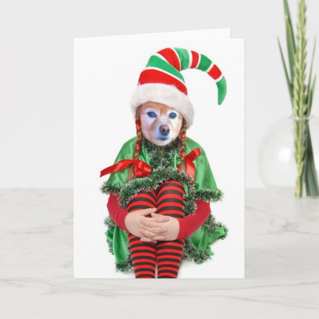 Cartão De Festividades Fox Is A Girl Elf, #2 (Frente)