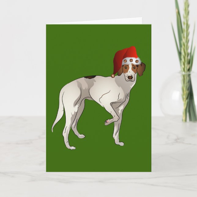 Cartão De Festividades Foxhound no Natal (Frente)