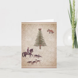 Cartão De Festividades Foxhunt Holiday and Christmas card