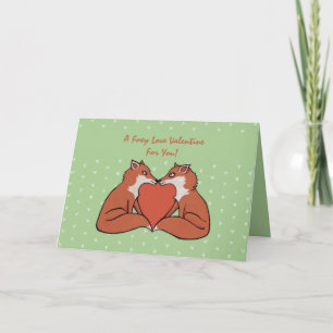 Cartão De Festividades Foxy Love Valentine's Card