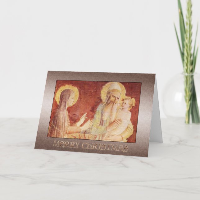Cartão De Festividades Fra Angelico Madonna e Child (Frente)