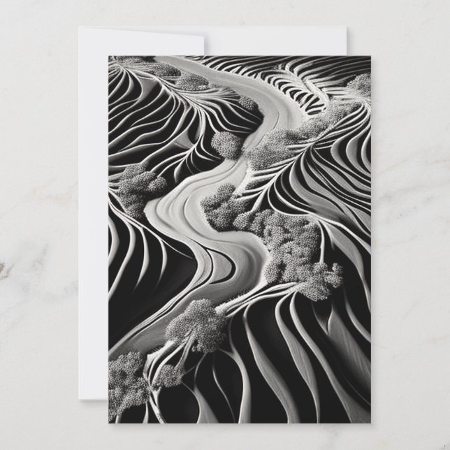 Cartão De Festividades Fractal Flow (Frente)