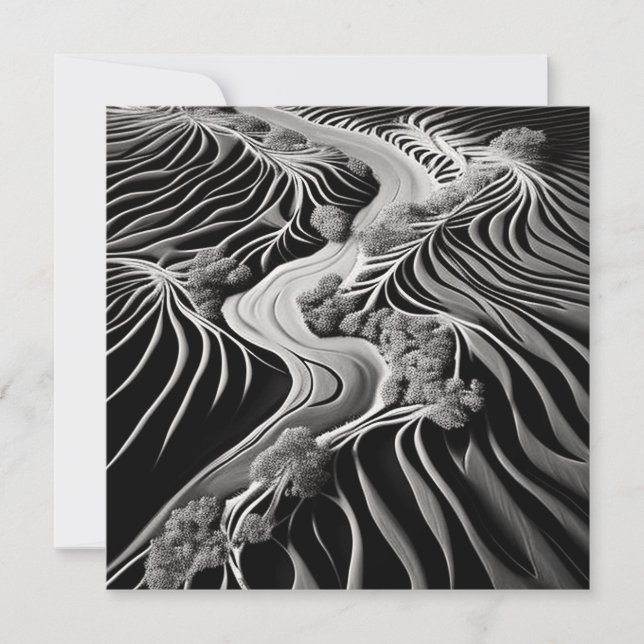 Cartão De Festividades Fractal Flow (Frente)