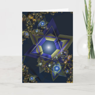 Cartão De Festividades Fractal Hanukkah Card