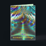 Cartão De Festividades Fractal inner worlds seasons greetings<br><div class="desc">Fractal card that is suitable for the Christmas holiday season.  The text us customisable.</div>