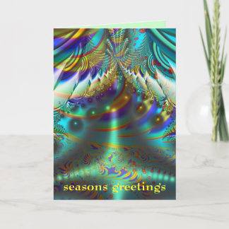 Cartão De Festividades Fractal inner worlds seasons greetings