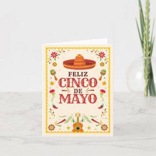 Cartão De Festividades Frame Cinco de Mayo Mexicano