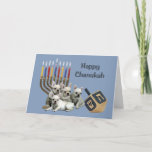 Cartão De Festividades Francês Bulldog Chanukah Card Menorah Dreidel<br><div class="desc">Lembrar a família e os amigos durante a temporada de Chanukah é uma maneira maravilhosa de manter contato com as pessoas que você ama e se importa. Criei com amor e cuidado estes cartões Chanukah para cães e tenho a certeza de que qualquer pessoa que ame cães ficará encantada em...</div>