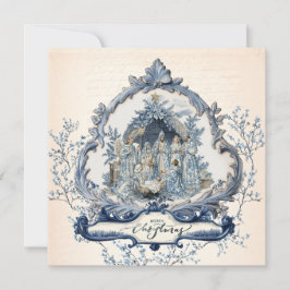 Cartão De Festividades Francês Toile | Chinoiserie Natividade