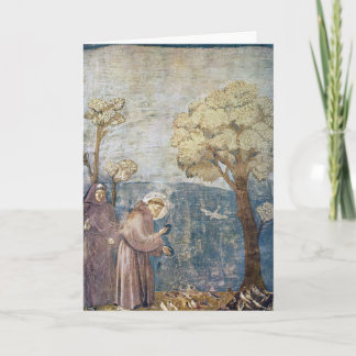 Cartão De Festividades Francis Sermon até às Aves Assisi Basilica