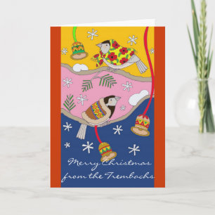 Cartão De Festividades Frango de Natal de Vera Trembach