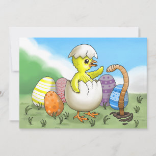 Cartão De Festividades Frango de Páscoa