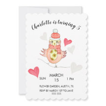 Frango Fofo Apaixonado, Aquarela de Corações