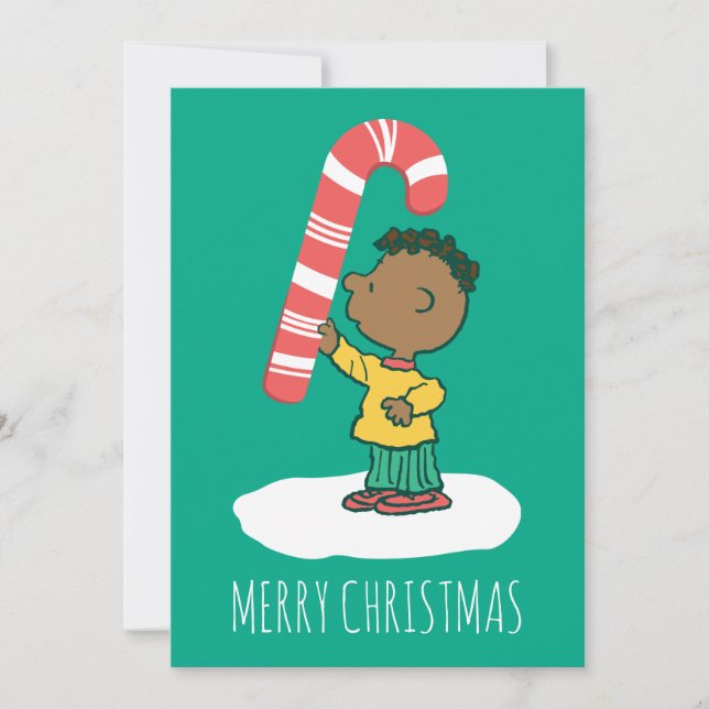 Cartão De Festividades Franklin Peppermint Candy (Frente)