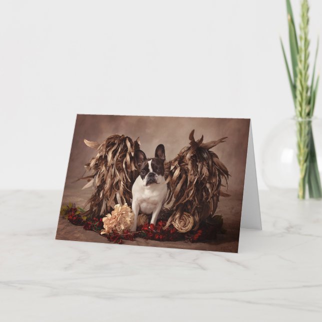 Cartão De Festividades French Bulldog Valentine's Day Card (Frente)