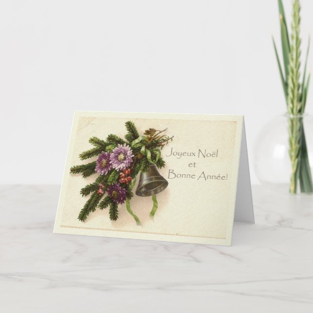 Cartão De Festividades French Christmas Card (Frente)