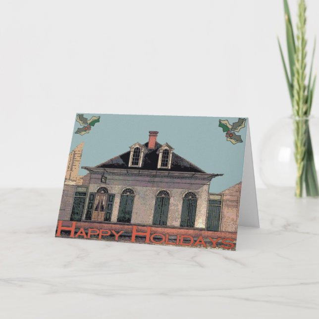Cartão De Festividades French Quarter Holiday Card (Frente)