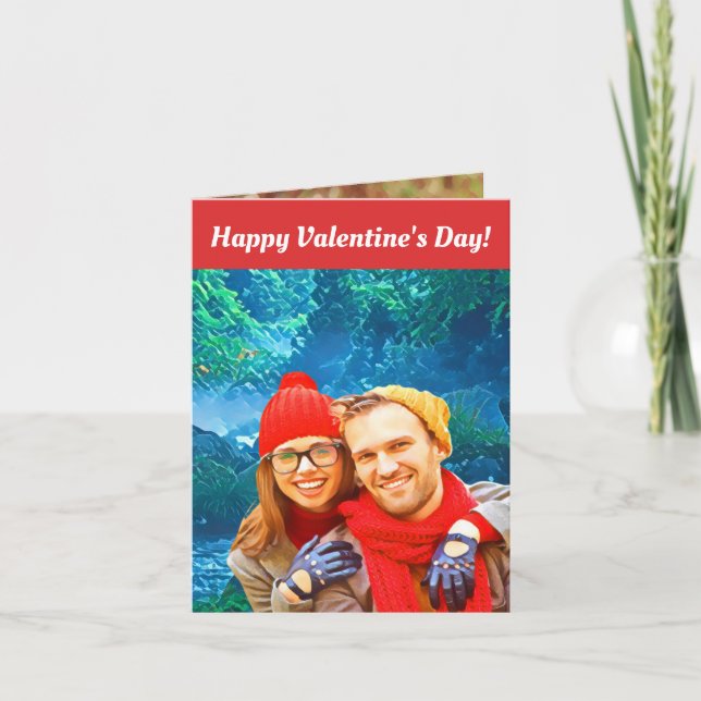 Cartão De Festividades fresh modern personalized design red hearts (Frente)